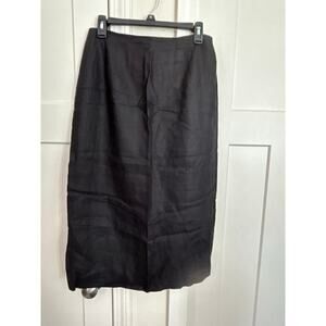 CAROL HORN WORKSHOP 100% LINEN LINED SKIRT WOMENS SIZE 12